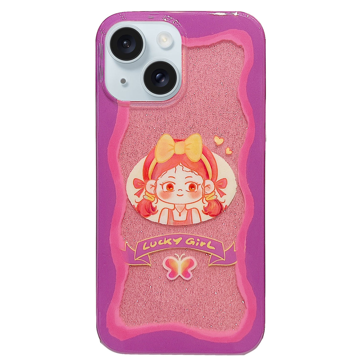 ELECTROPRIME For iPhone 15 Double Sided IMD Full Coverage TPU Phone Case(Bow Headscarf Girl)