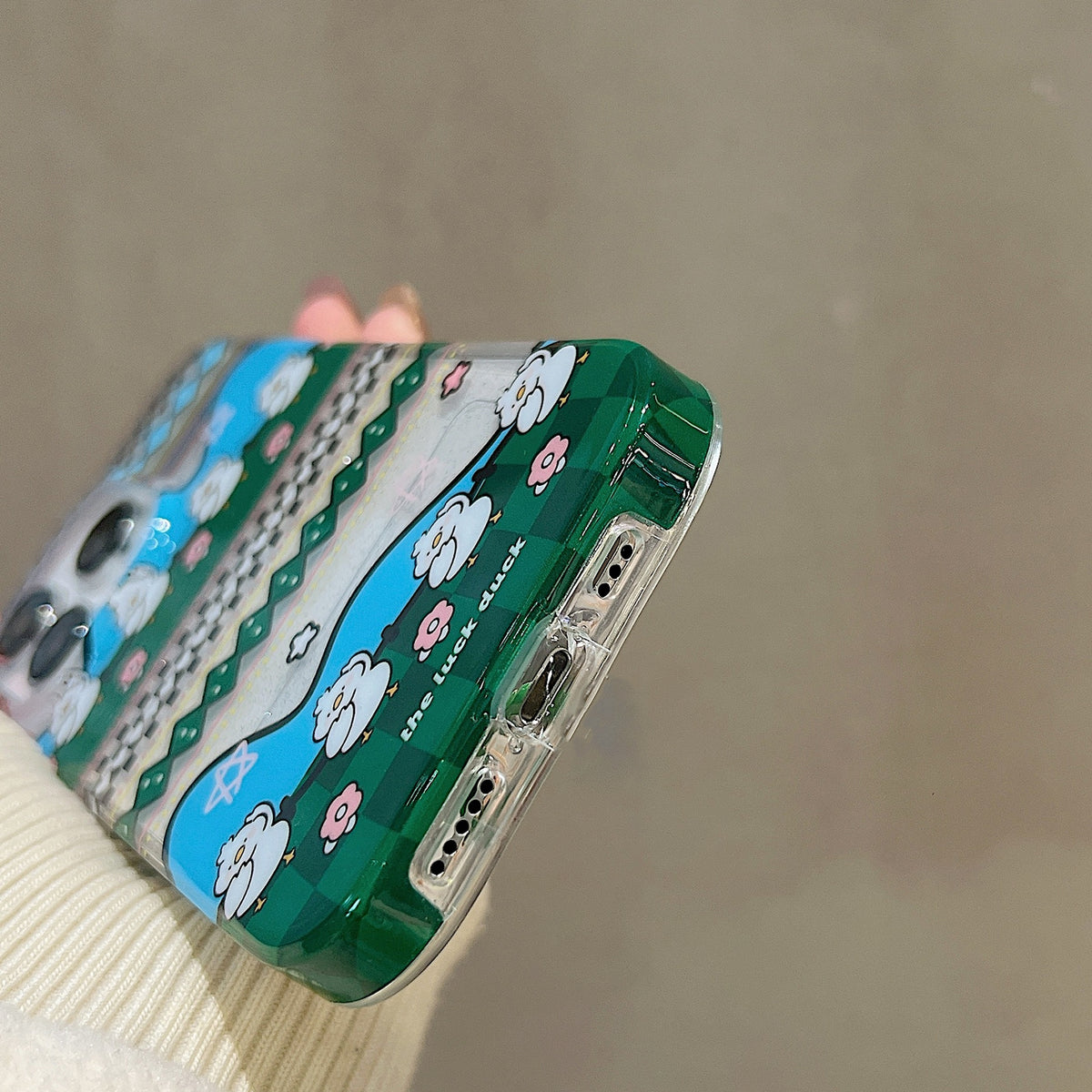 ELECTROPRIME For iPhone 15 Double Sided IMD Full Coverage TPU Phone Case(Two Rows of Ducks)