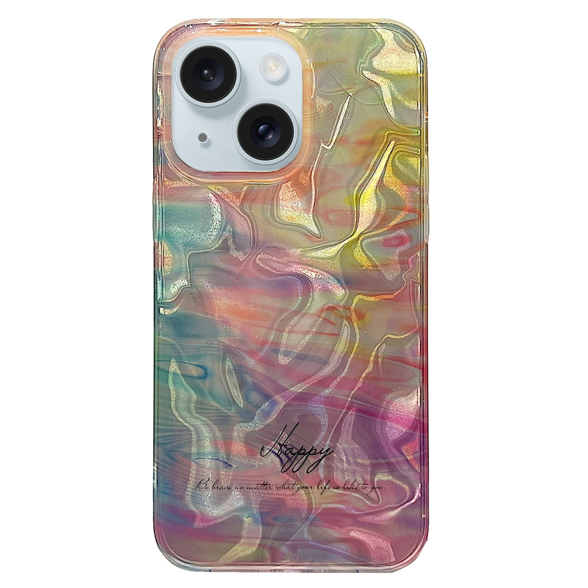 ELECTROPRIME For iPhone 15 Double Sided IMD Full Coverage TPU Phone Case(Pink Halo Ripple)
