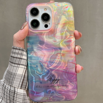 ELECTROPRIME For iPhone 15 Double Sided IMD Full Coverage TPU Phone Case(Pink Halo Ripple)