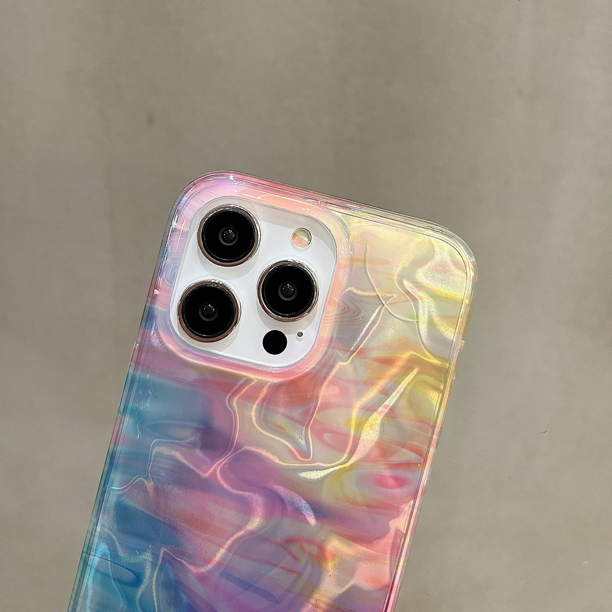 ELECTROPRIME For iPhone 15 Double Sided IMD Full Coverage TPU Phone Case(Pink Halo Ripple)