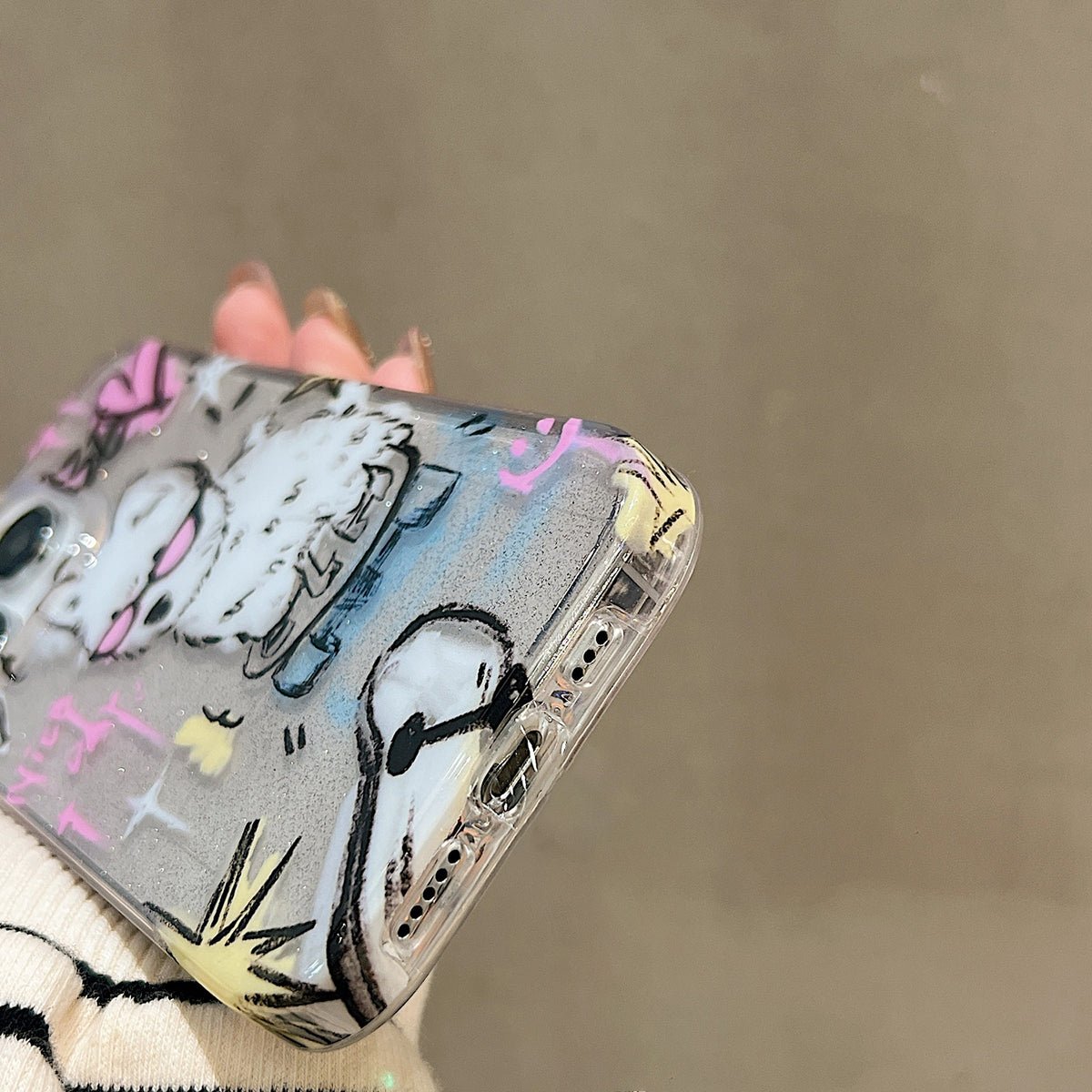 ELECTROPRIME For iPhone 15 Double Sided IMD Full Coverage TPU Phone Case(Dachshund Bow Cat)