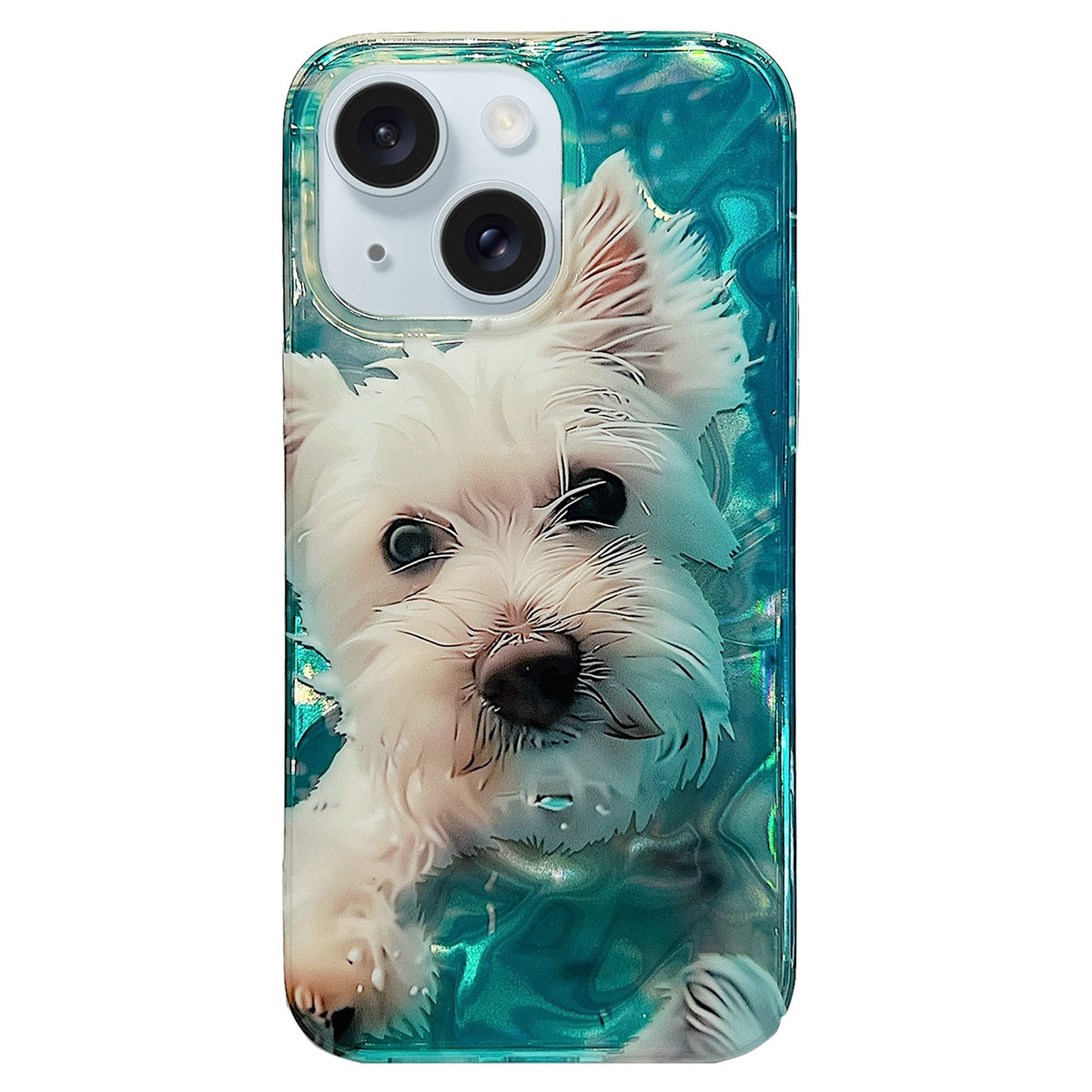 ELECTROPRIME For iPhone 15 Double Sided IMD Full Coverage TPU Phone Case(Schnauzer)