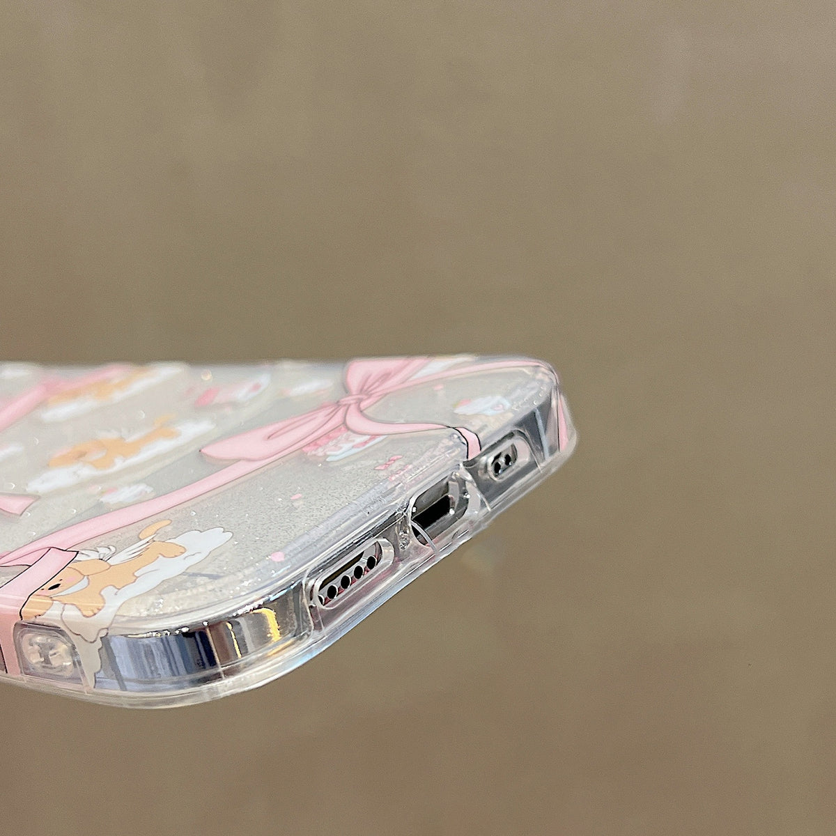 ELECTROPRIME For iPhone 15 Double Sided IMD Full Coverage TPU Phone Case(Bow Cake Cloud Puppy)