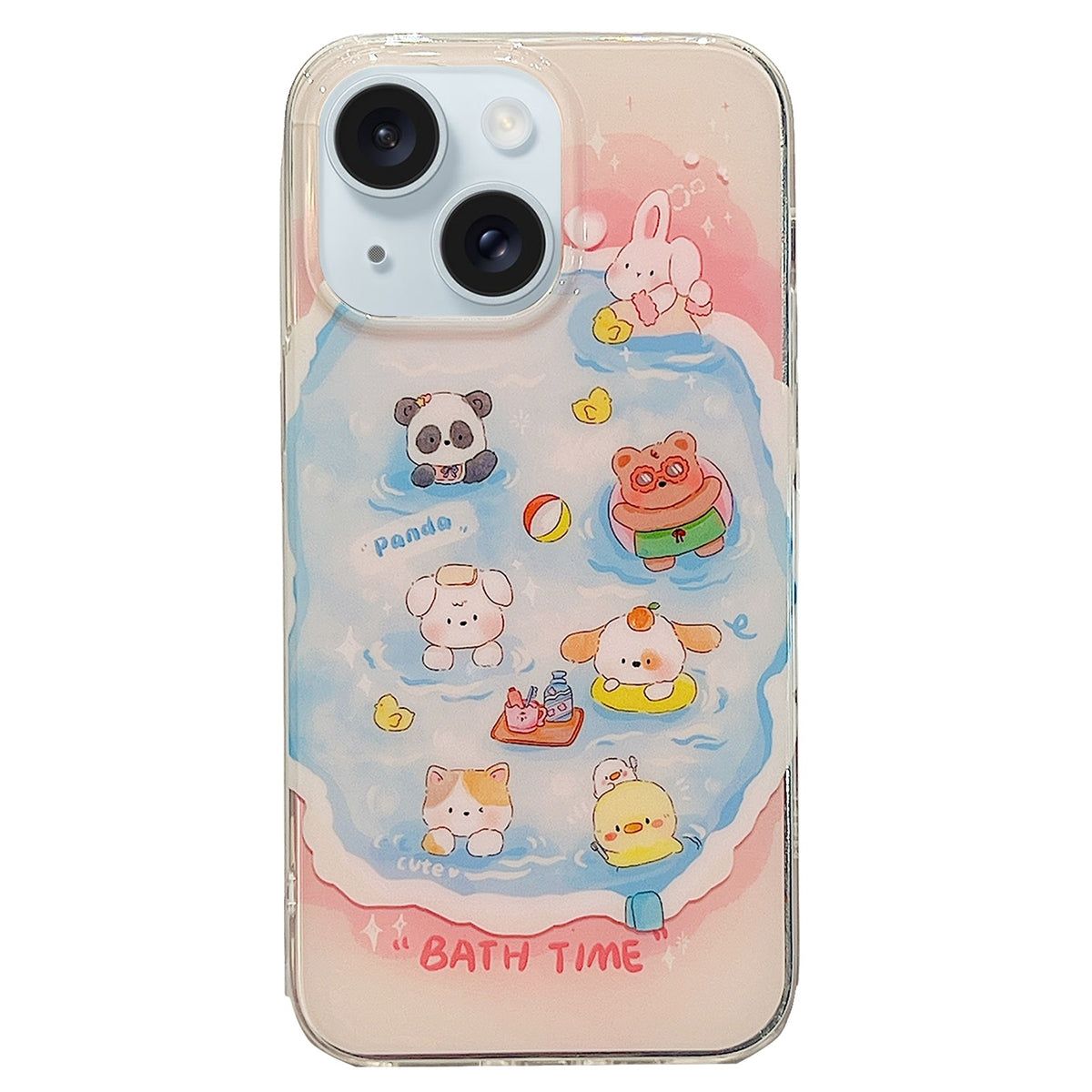 ELECTROPRIME For iPhone 15 Double Sided IMD Full Coverage TPU Phone Case(Multiple Animal Avatars)