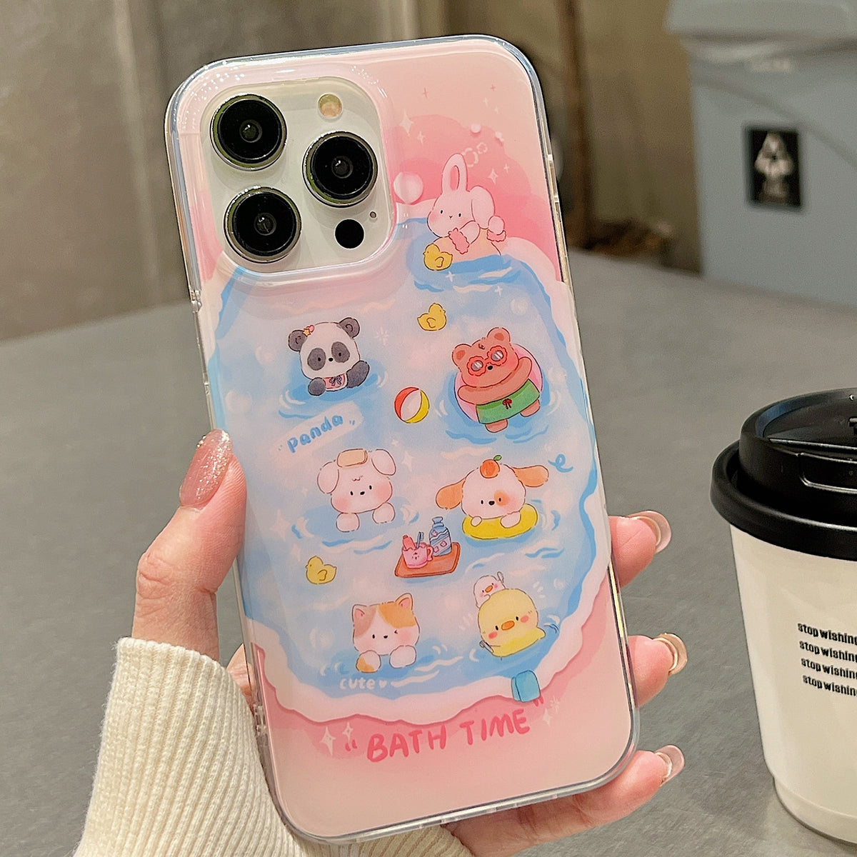 ELECTROPRIME For iPhone 15 Double Sided IMD Full Coverage TPU Phone Case(Multiple Animal Avatars)