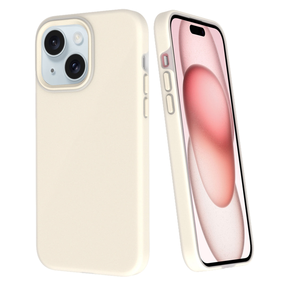 ELECTROPRIME For iPhone 15 Big Hole Dopamine PC Phone Case(White)