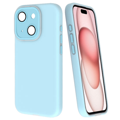 ELECTROPRIME For iPhone 15 Fine Hole Dopamine PC Phone Case(Blue)