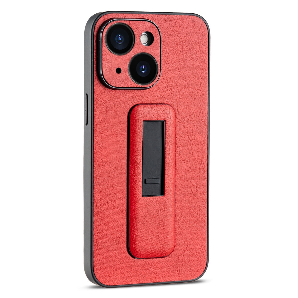 ELECTROPRIME For iPhone 15 PU Leather Push-pull Bracket Shockproof Phone Case(Red)