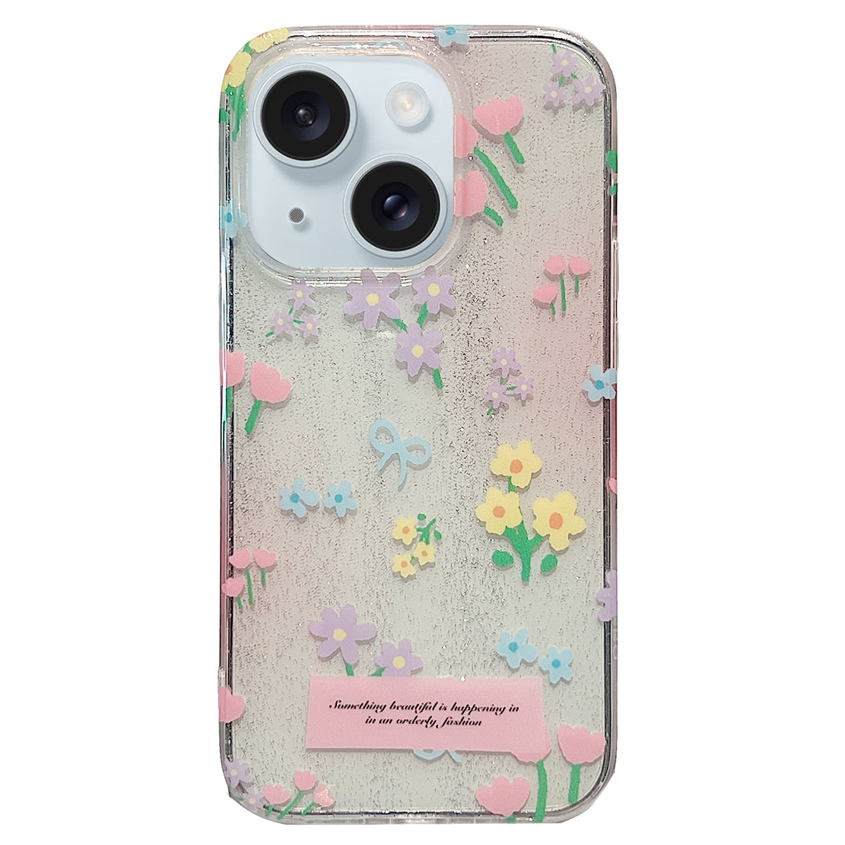 ELECTROPRIME For iPhone 15 Double Sided IMD Full Coverage TPU Phone Case(Floral)