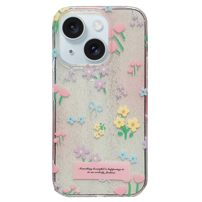 ELECTROPRIME For iPhone 15 Double Sided IMD Full Coverage TPU Phone Case(Floral)