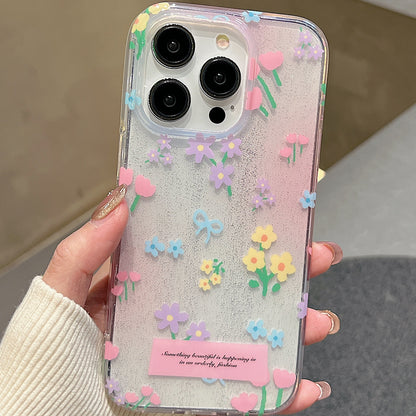 ELECTROPRIME For iPhone 15 Double Sided IMD Full Coverage TPU Phone Case(Floral)