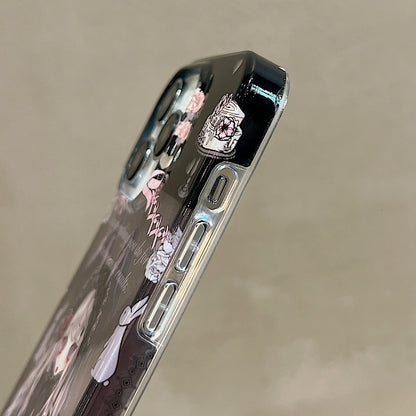 ELECTROPRIME For iPhone 15 Double Sided IMD Full Coverage TPU Phone Case(Rabbit Ears Rose Cake Girl)