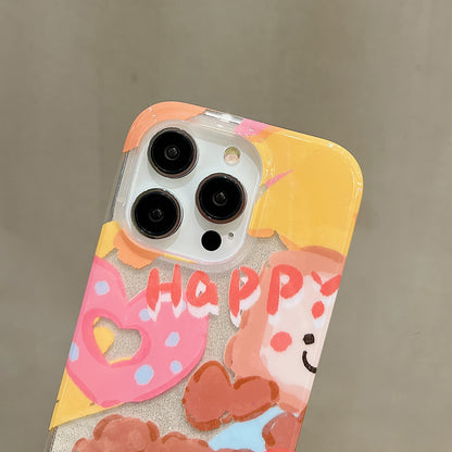 ELECTROPRIME For iPhone 15 Double Sided IMD Full Coverage TPU Phone Case(Sweater Puppy Love)