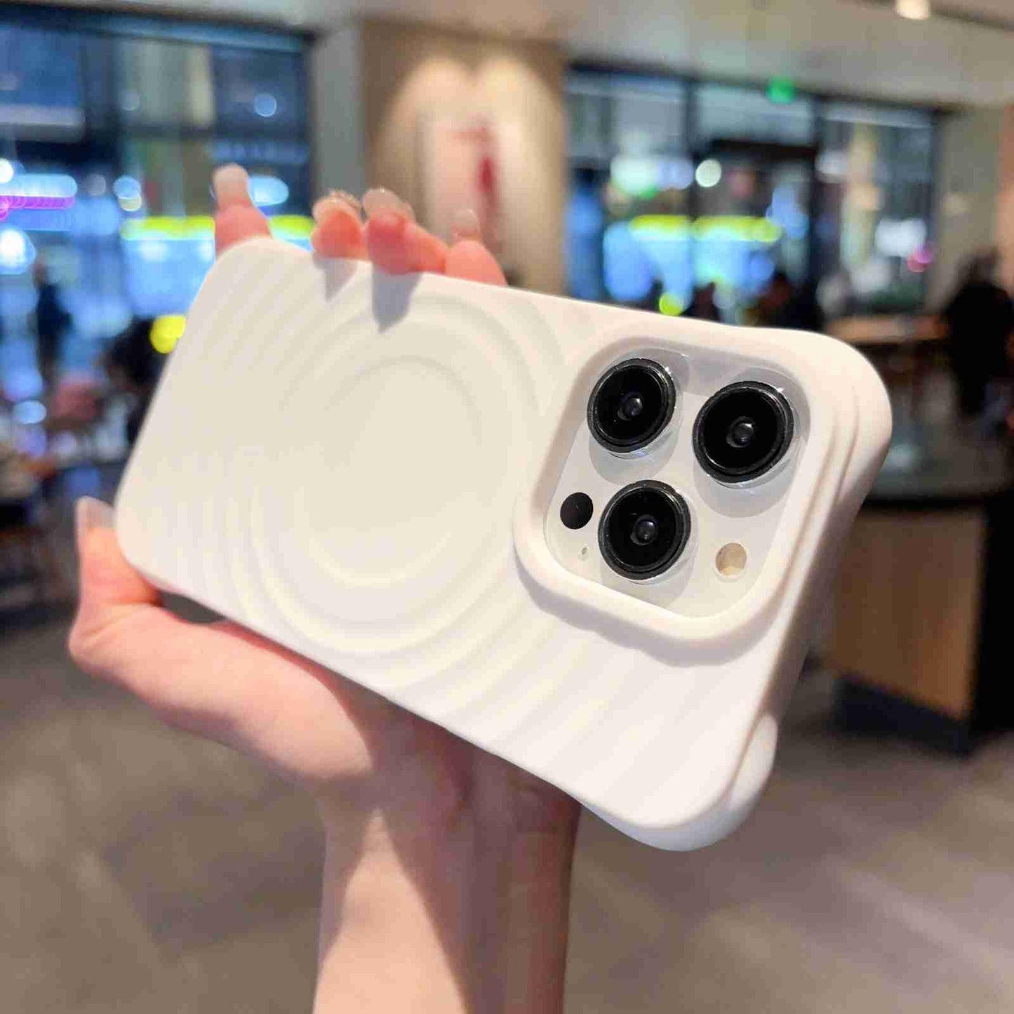 ELECTROPRIME For iPhone 15 MagSafe Magnetic Ring Texture TPU Phone Case(Rose Red)