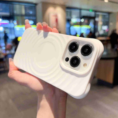 ELECTROPRIME For iPhone 15 MagSafe Magnetic Ring Texture TPU Phone Case(Black)