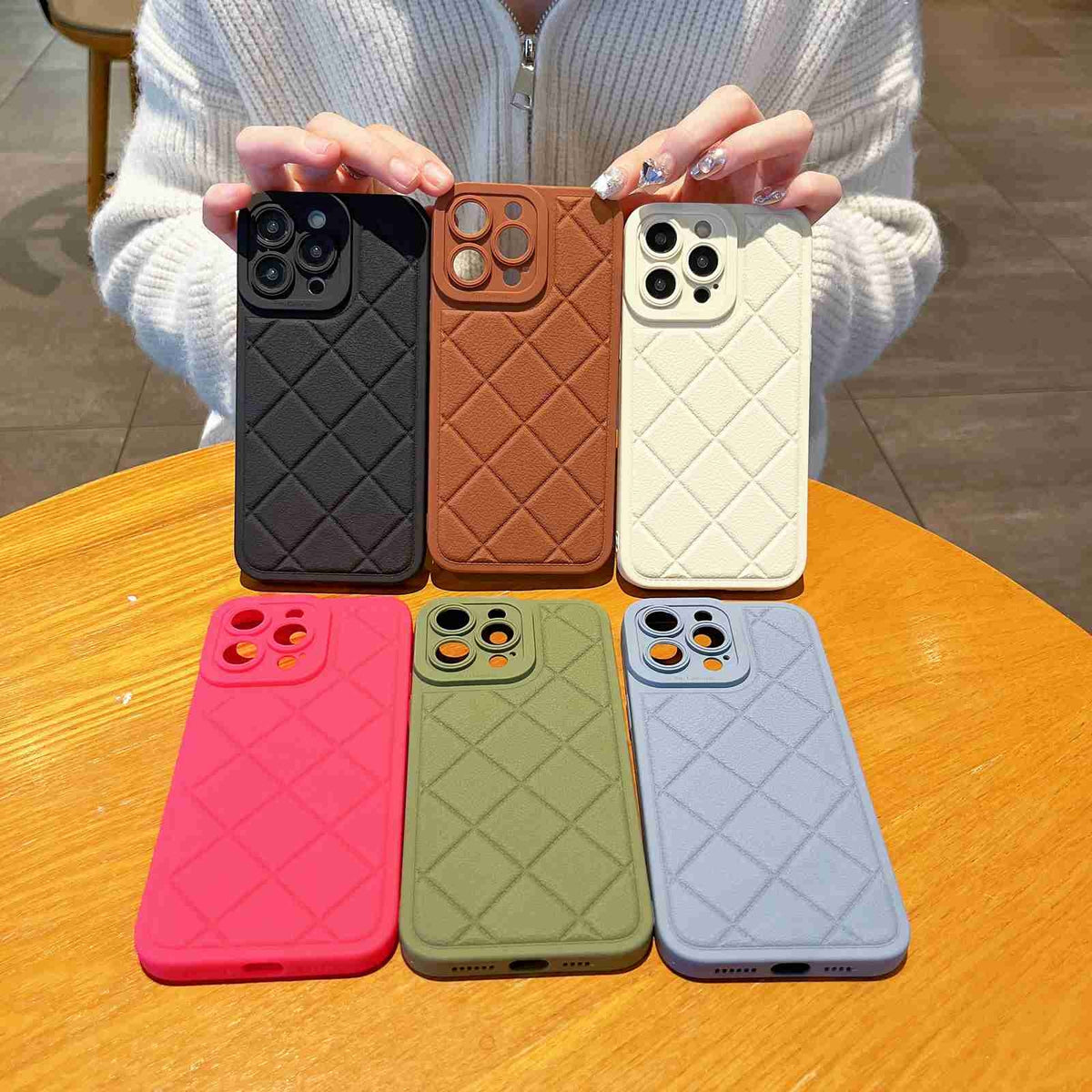 ELECTROPRIME For iPhone 15 Plus Lambskin Texture Matte TPU Phone Case(Green)