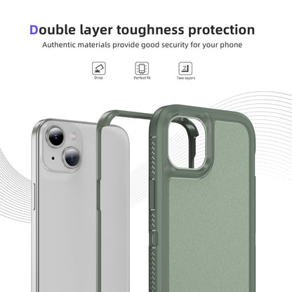 ELECTROPRIME For iPhone 15 Plus Guard Frosted Double Layer Phone Case(Green)