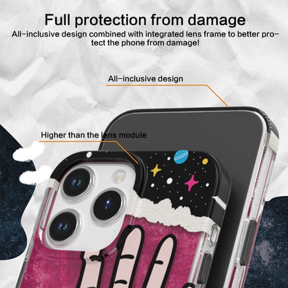 ELECTROPRIME For iPhone 15 TGVIS Stylish Series Graffiti Pattern Phone Case(Blue)
