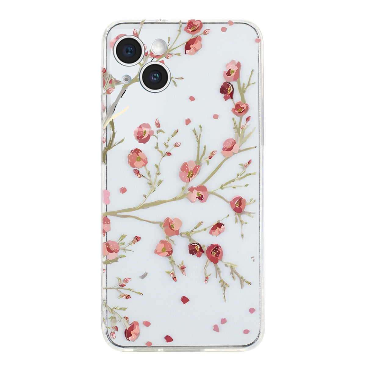 ELECTROPRIME For iPhone 15 Plus Colorful Painting Pattern TPU Phone Case(Red Flowers)