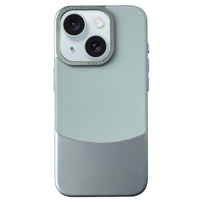 ELECTROPRIME For iPhone 15 Napa Texture PC + Leather Phone Case(Cyan)