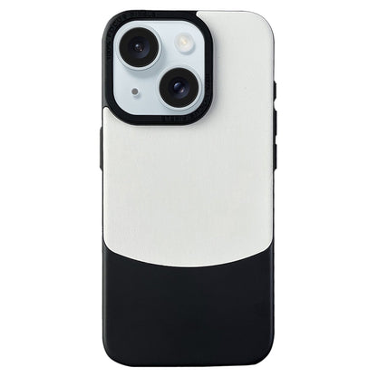 ELECTROPRIME For iPhone 15 Napa Texture PC + Leather Phone Case(Panda Black)
