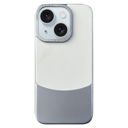 ELECTROPRIME For iPhone 15 Napa Texture PC + Leather Phone Case(Silver)