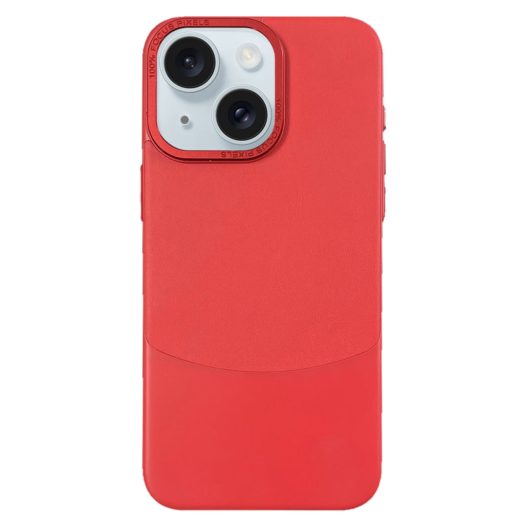 ELECTROPRIME For iPhone 15 Napa Texture PC + Leather Phone Case(Red)