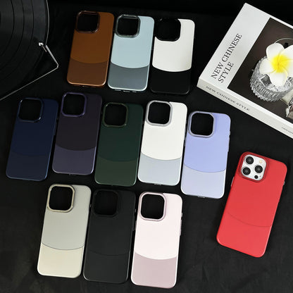 ELECTROPRIME For iPhone 15 Napa Texture PC + Leather Phone Case(Black)