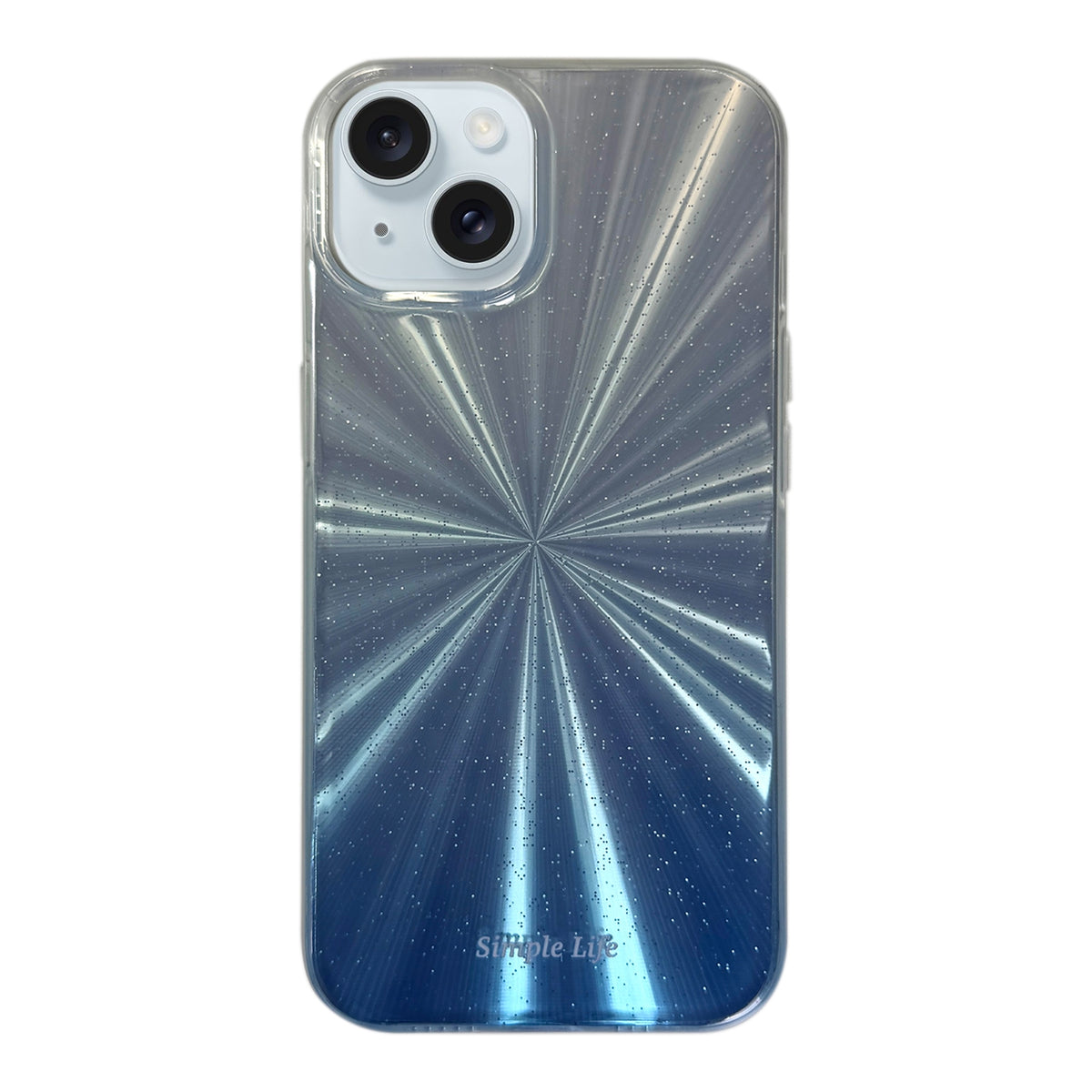 ELECTROPRIME For iPhone 15 Fireworks Pattern Double-layer Acrylic+TPU Shockproof Phone Case(Blue)