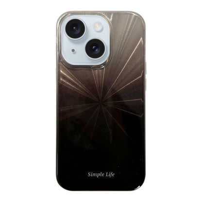 ELECTROPRIME For iPhone 15 Fireworks Pattern Double-layer Acrylic+TPU Shockproof Phone Case(Black)