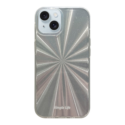 ELECTROPRIME For iPhone 15 Fireworks Pattern Double-layer Acrylic+TPU Shockproof Phone Case(Silver)