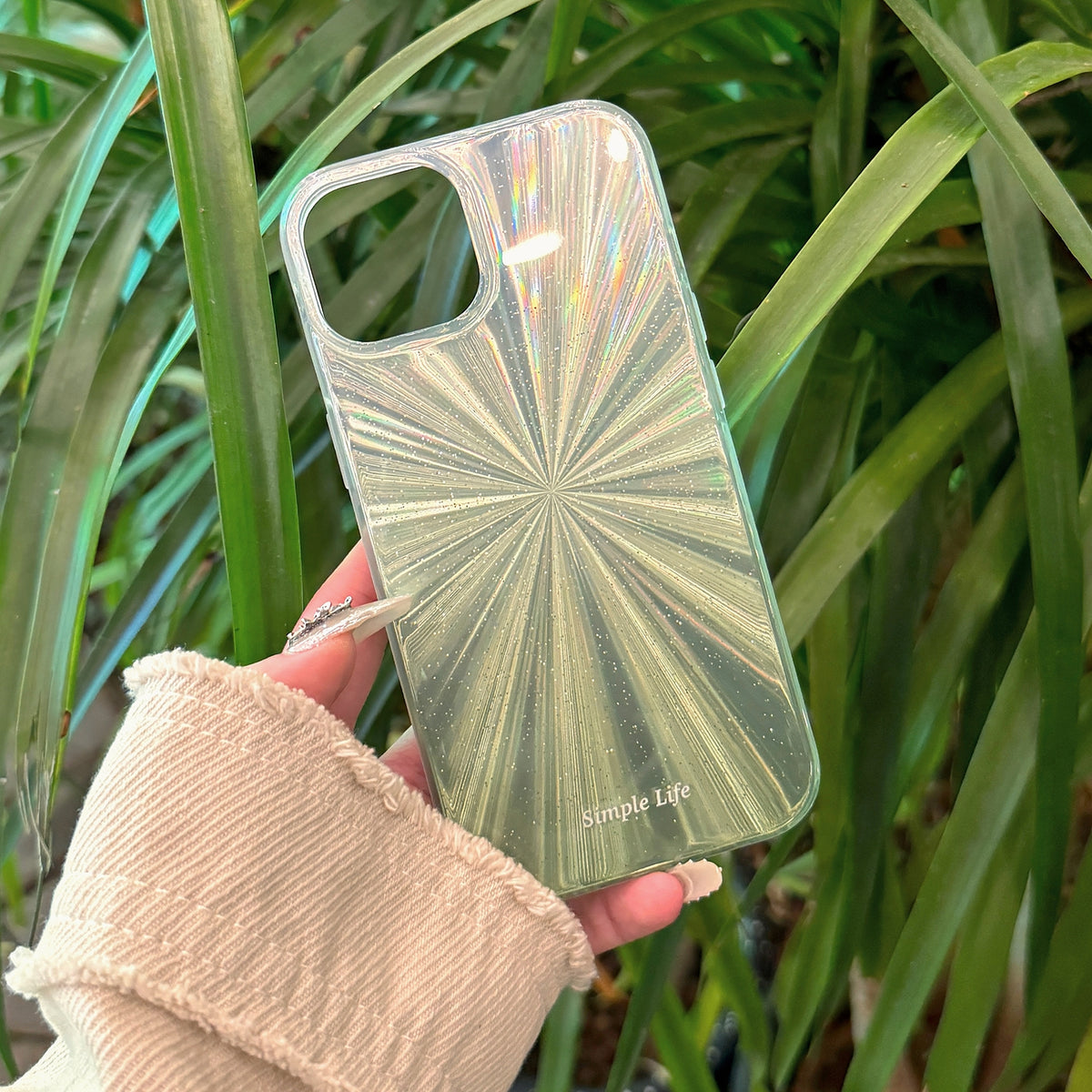 ELECTROPRIME For iPhone 15 Fireworks Pattern Double-layer Acrylic+TPU Shockproof Phone Case(Black)