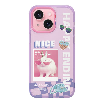 ELECTROPRIME For iPhone 15 TGVIS Space Series Dopamine Pattern Phone Case(Purple)