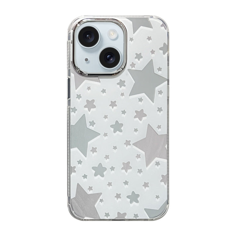 ELECTROPRIME For iPhone 15 Cooling Flash Feather TPU + PC Phone Case(Pentagram)