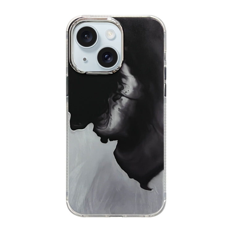 ELECTROPRIME For iPhone 15 Cooling Flash Feather TPU + PC Phone Case(Feather Ink)