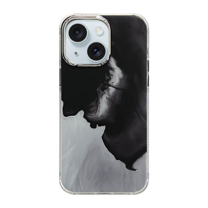 ELECTROPRIME For iPhone 15 Cooling Flash Feather TPU + PC Phone Case(Feather Ink)