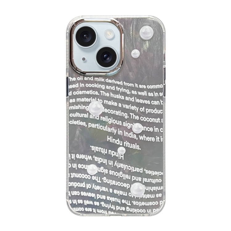 ELECTROPRIME For iPhone 15 Cooling Flash Feather TPU + PC Phone Case(Pearl)