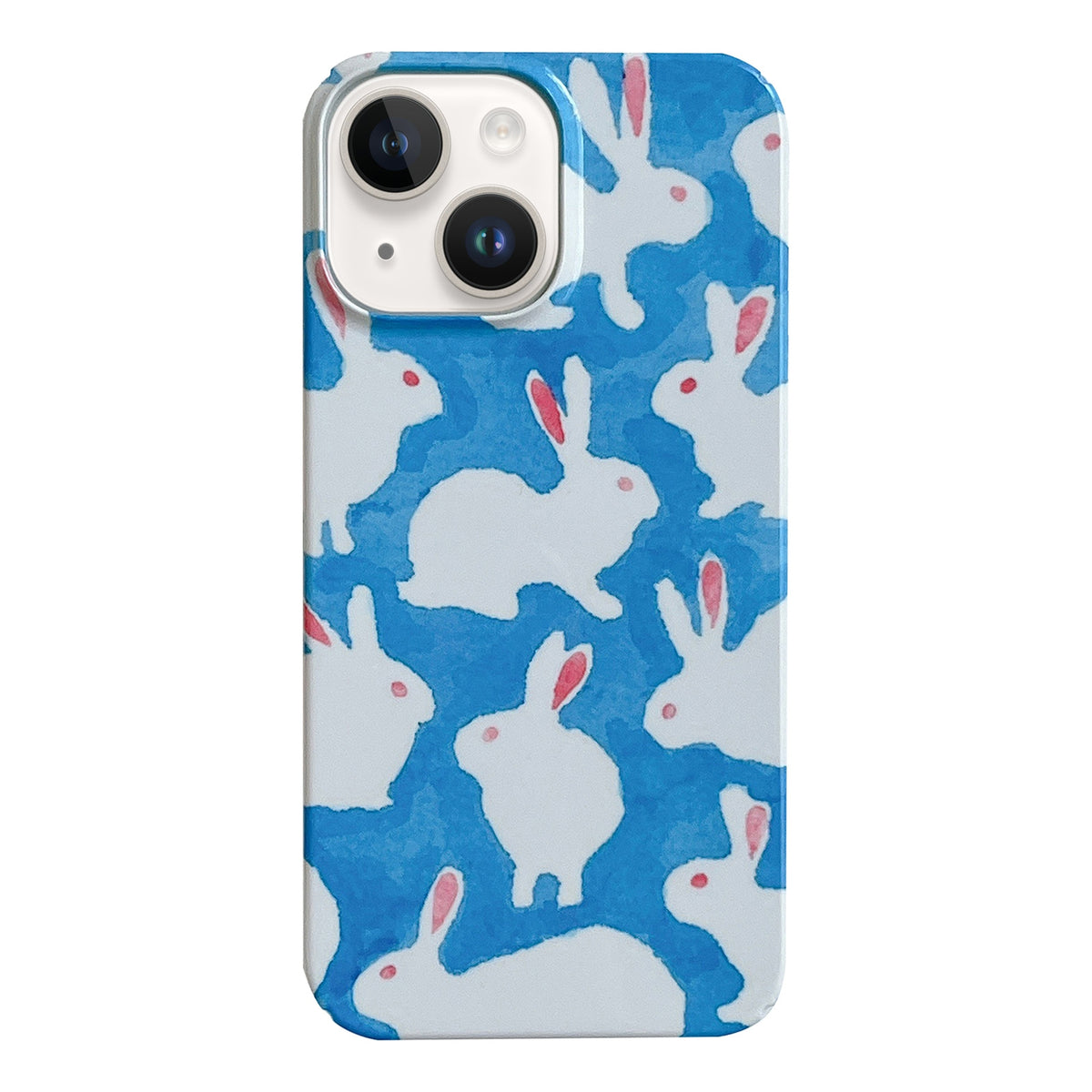 ELECTROPRIME For iPhone 15 Plus Cartoon Film Craft Hard PC Phone Case(Graffiti Rabbit)