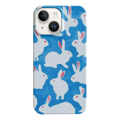 ELECTROPRIME For iPhone 15 Plus Cartoon Film Craft Hard PC Phone Case(Graffiti Rabbit)