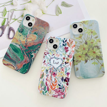 ELECTROPRIME For iPhone 15 Varnishing Water Stick PC Phone Case(Cactus)