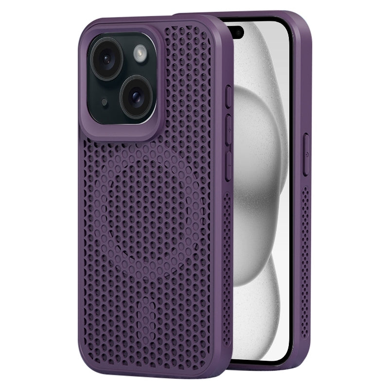 ELECTROPRIME For iPhone 15 Plus MagSafe Magnetic Heat Dissipation Phone Case(Dark Purple)