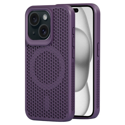 ELECTROPRIME For iPhone 15 Plus MagSafe Magnetic Heat Dissipation Phone Case(Dark Purple)