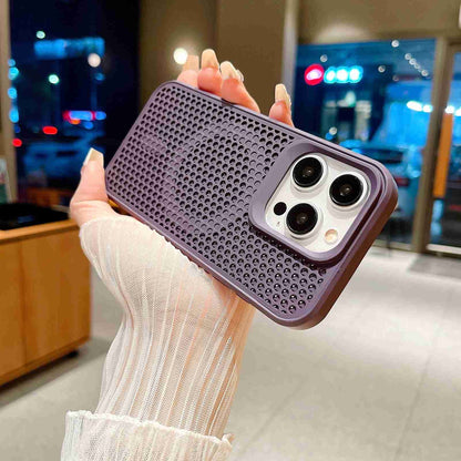 ELECTROPRIME For iPhone 15 Plus MagSafe Magnetic Heat Dissipation Phone Case(Dark Purple)