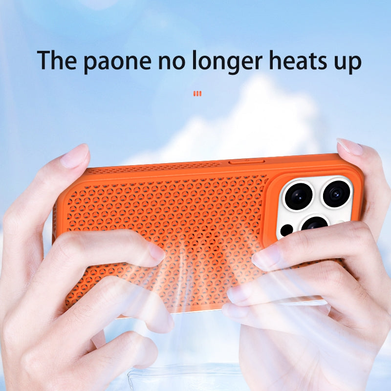 ELECTROPRIME For iPhone 15 Plus Heat Dissipation Phone Case(Sky Blue)