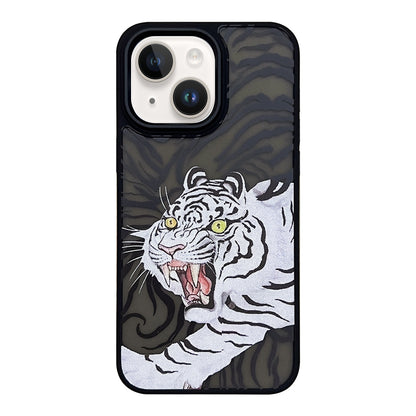 ELECTROPRIME For iPhone 15 Skin Feel Matte TPU+PC Shockproof Phone Case(Tiger)