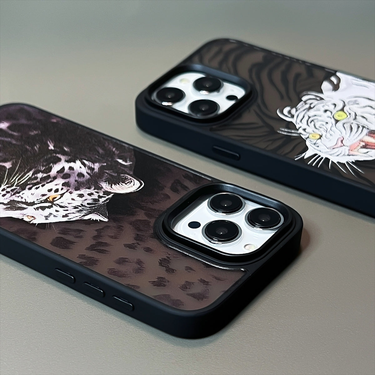 ELECTROPRIME For iPhone 15 Skin Feel Matte TPU+PC Shockproof Phone Case(Tiger)