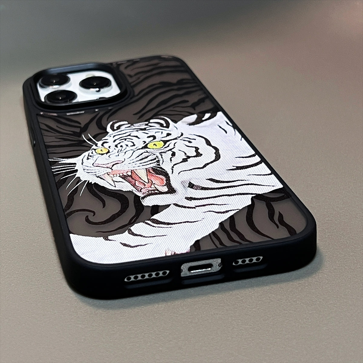 ELECTROPRIME For iPhone 15 Skin Feel Matte TPU+PC Shockproof Phone Case(Tiger)