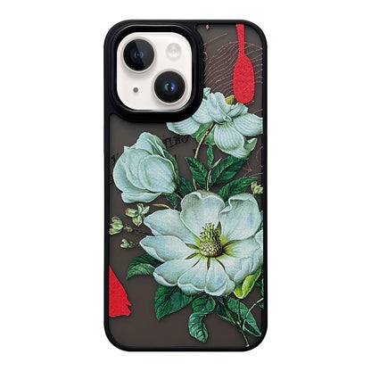 ELECTROPRIME For iPhone 15 Skin Feel Matte TPU+PC Shockproof Phone Case(Camellia)