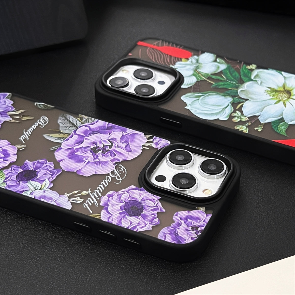 ELECTROPRIME For iPhone 15 Skin Feel Matte TPU+PC Shockproof Phone Case(Camellia)